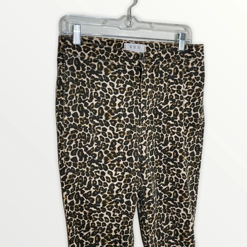 Free People Belle High Rise Leopard Skinny Pants Size 31